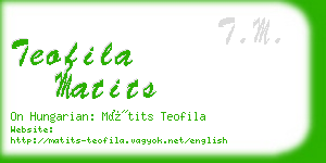 teofila matits business card